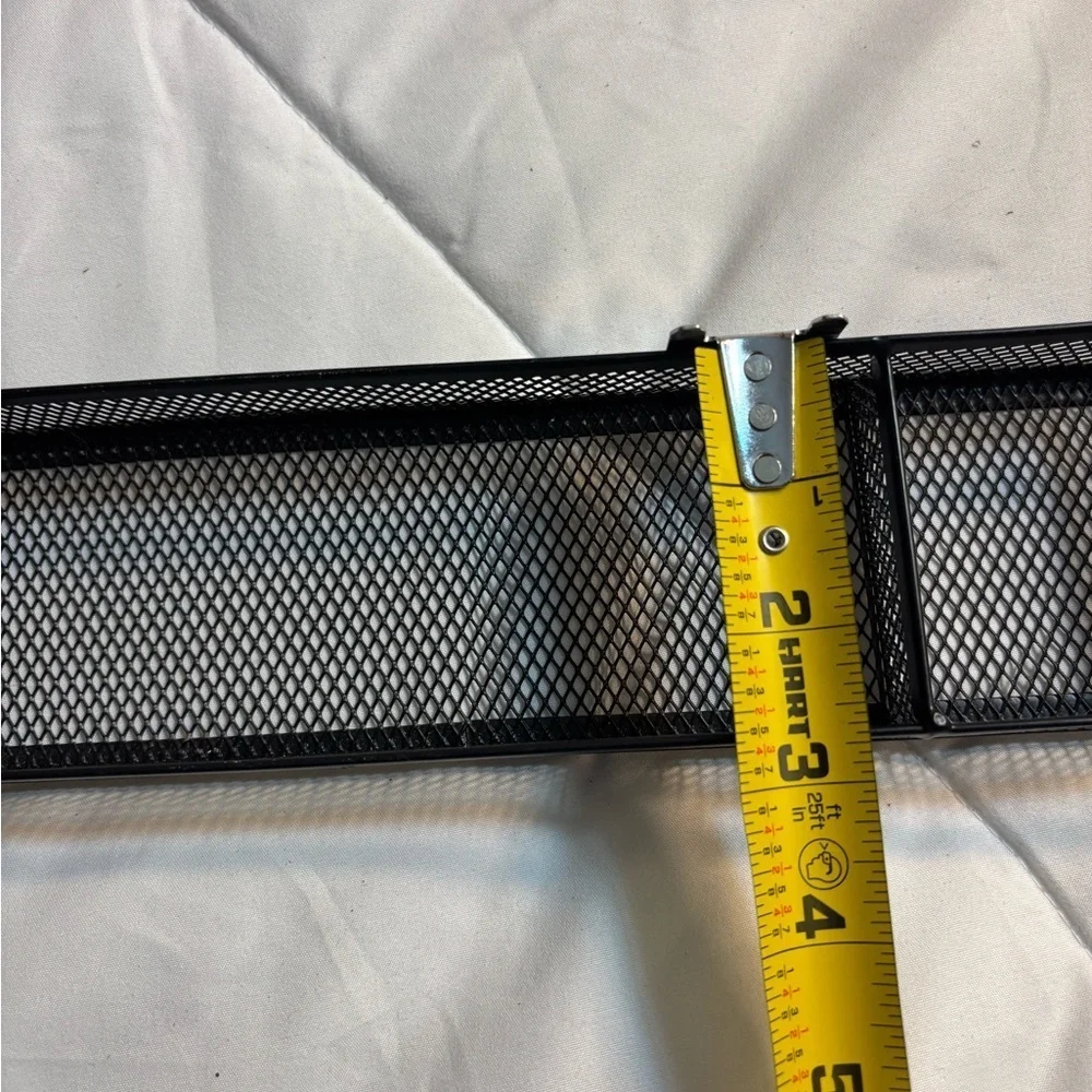 Jot Black Wire Mesh Desk Organizer - 12 x 2.75 x 1.4 Inches